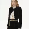 Scalloped Spencer jacket in velvet