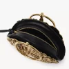 Sea Treasures Shell zipped clutch in soft leather & metal