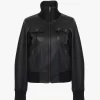 Short blouson in leather