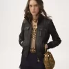 Short blouson in leather