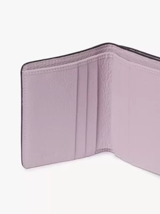 Small Alphabet tri-fold in grained leather