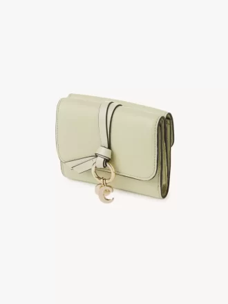 Small Alphabet tri-fold in grained leather