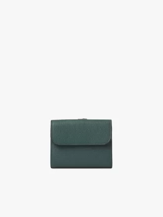 Small Alphabet tri-fold in grained leather