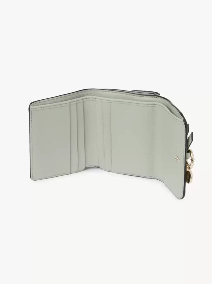 Small Alphabet tri-fold in grained leather