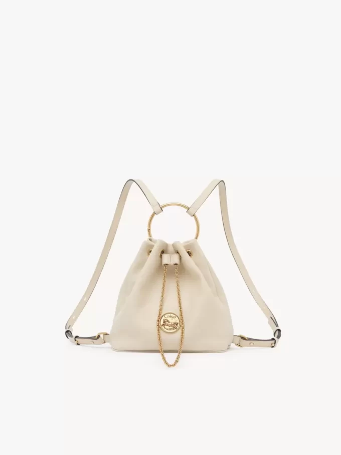 Small Bracelet backpack in grained leather