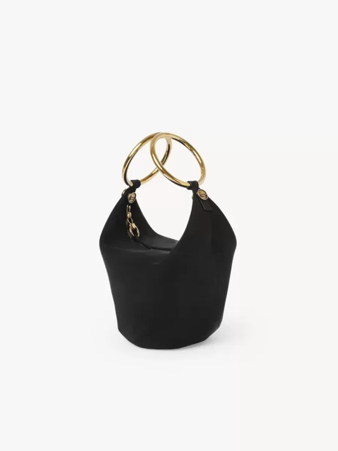 Small Bracelet handbag in suede leather