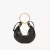 Small Bracelet Hobo bag in grained leather