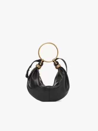 Small Bracelet Hobo bag in grained leather