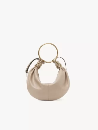 Small Bracelet Hobo bag in grained leather