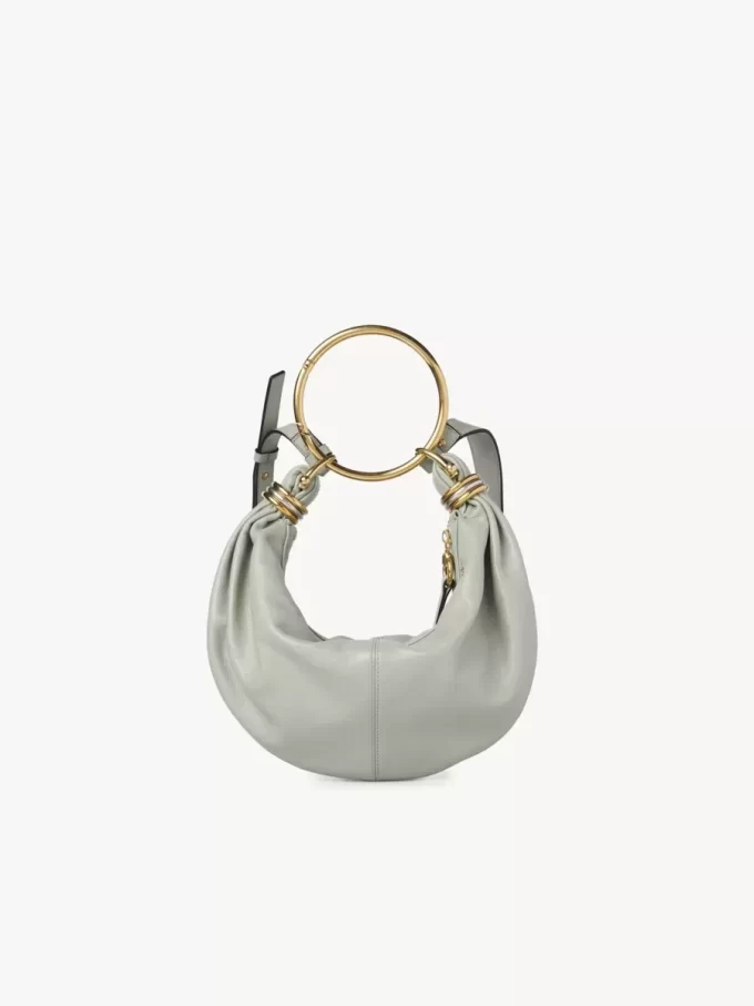 Small Bracelet Hobo bag in grained leather