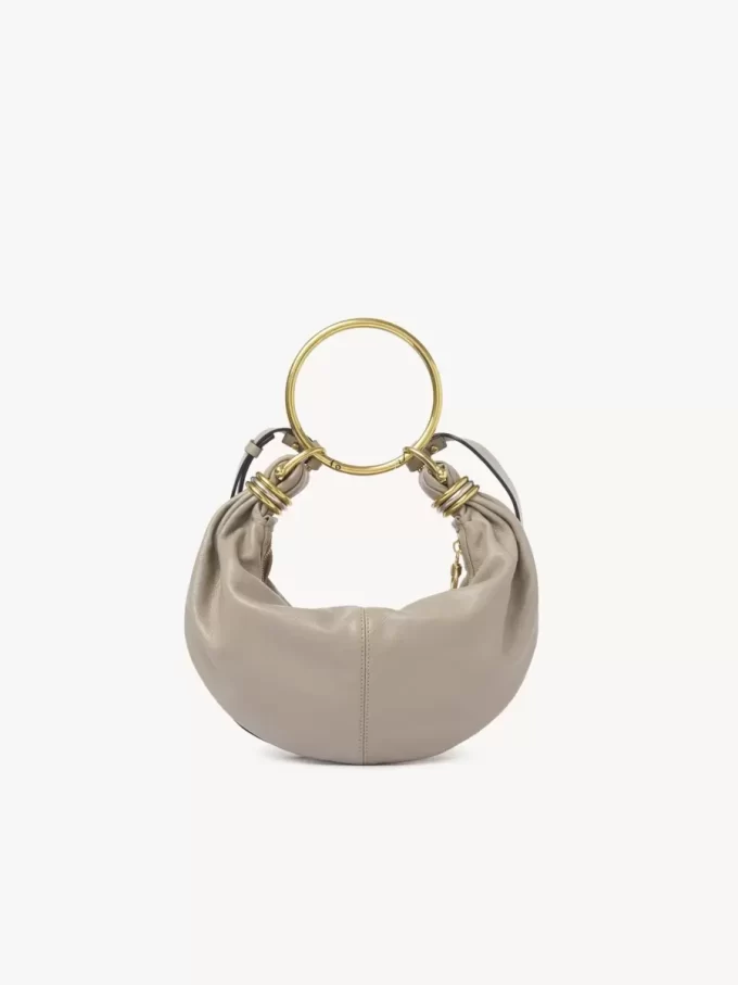 Small Bracelet hobo bag in grained leather