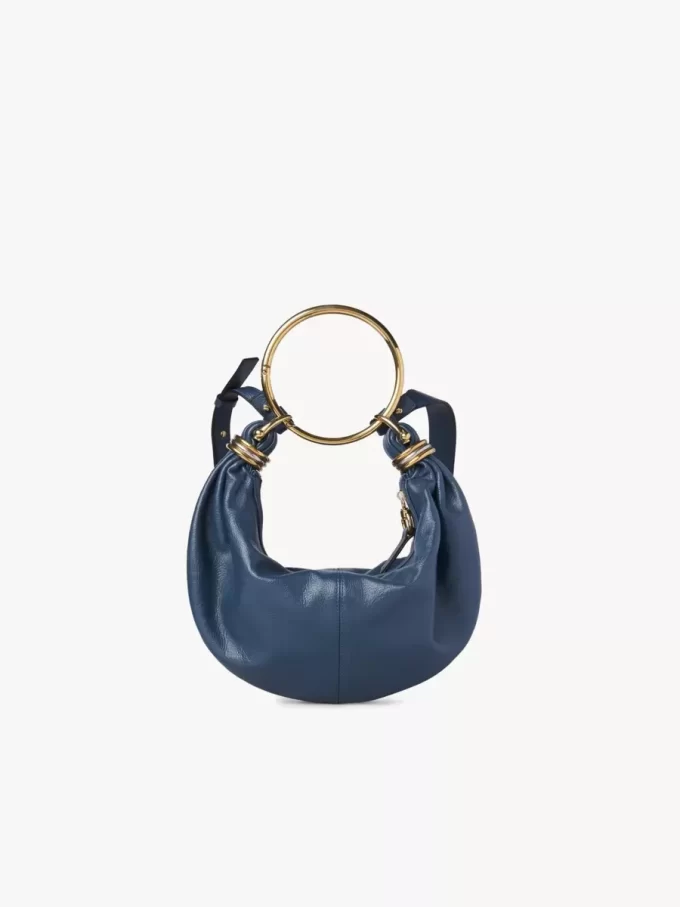 Small Bracelet Hobo bag in grained leather