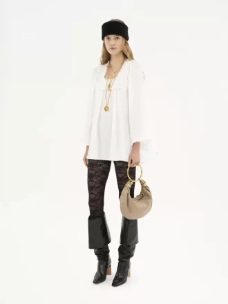 Small Bracelet Hobo bag in grained leather