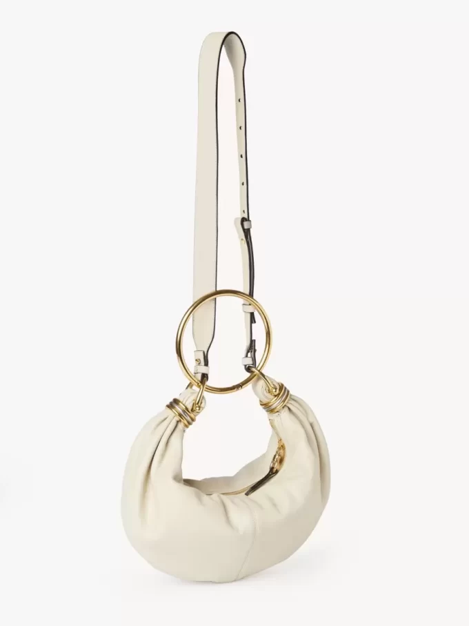 Small Bracelet hobo bag in grained leather