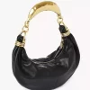 Small Bracelet hobo Bag in grained leather