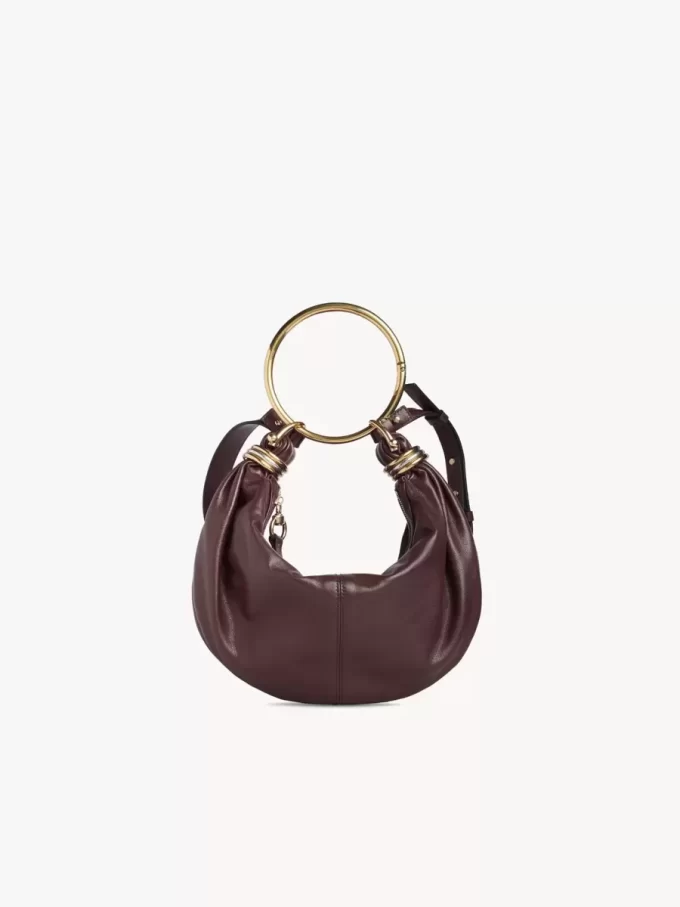 Small Bracelet Hobo bag in grained leather