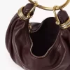 Small Bracelet Hobo bag in grained leather