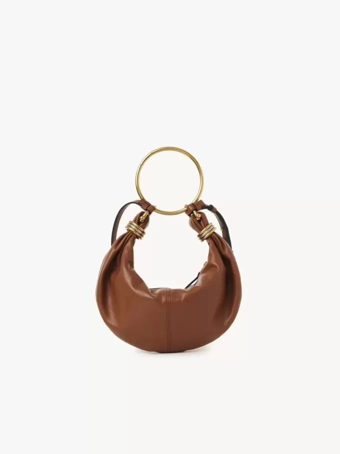Small Bracelet Hobo bag in grained leather