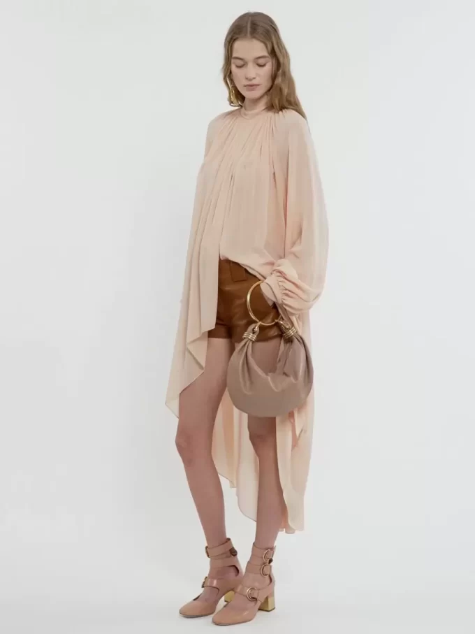 Small Bracelet Hobo bag in grained leather