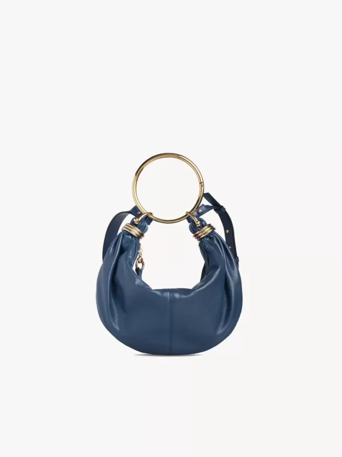 Small Bracelet Hobo bag in grained leather