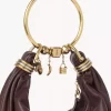 Small Bracelet Hobo bag in grained leather