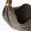 Small Bracelet hobo Bag in grained leather