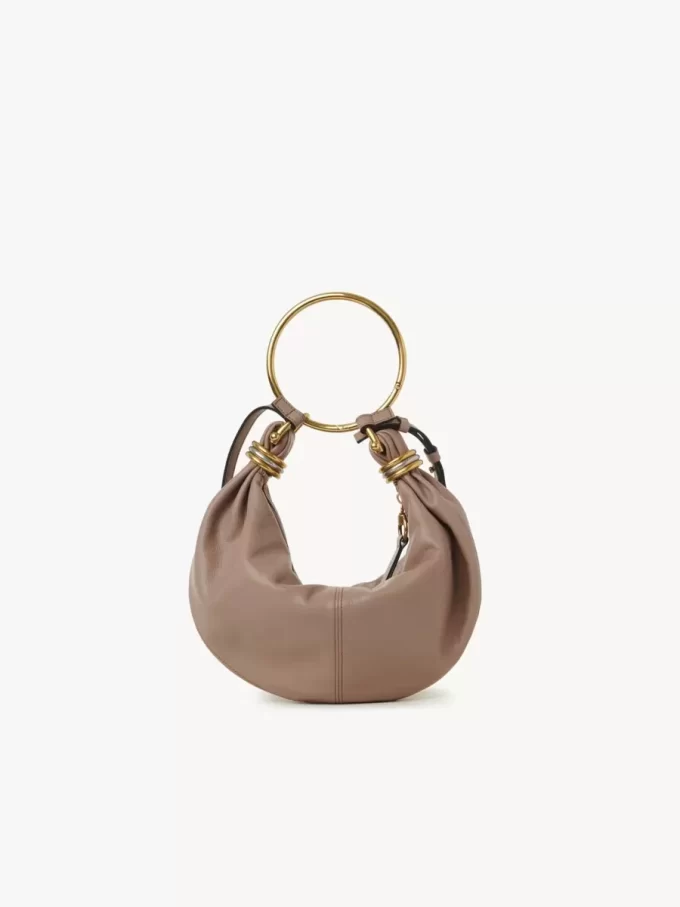 Small Bracelet Hobo bag in grained leather
