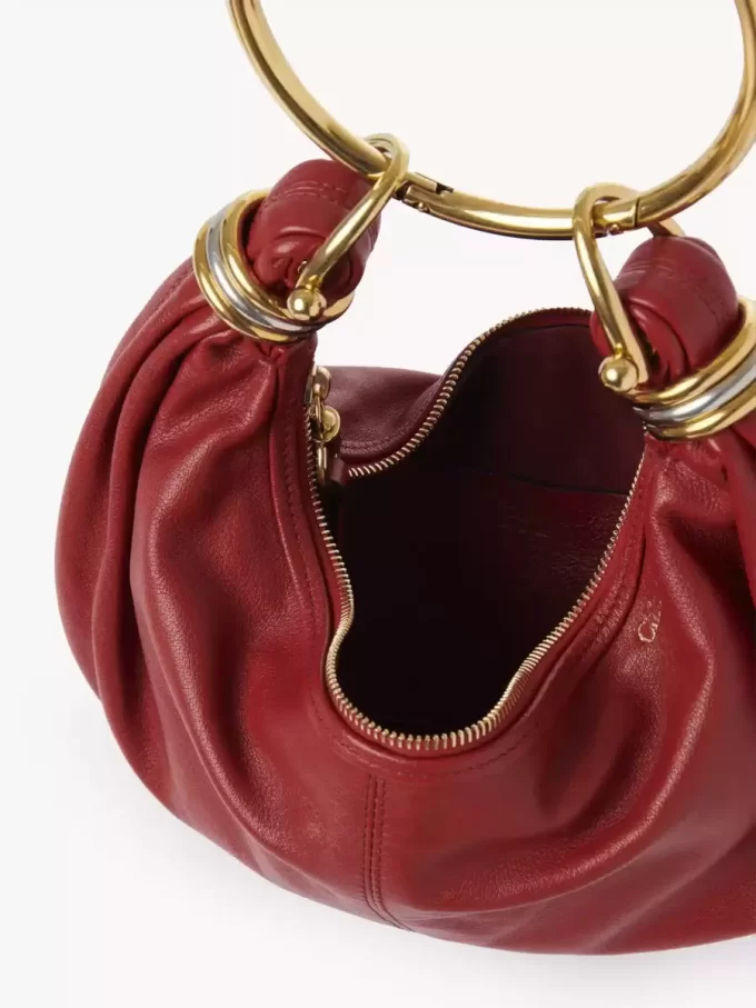 Small Bracelet Hobo bag in grained leather