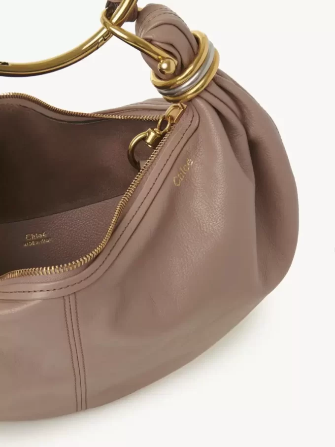 Small Bracelet Hobo bag in grained leather