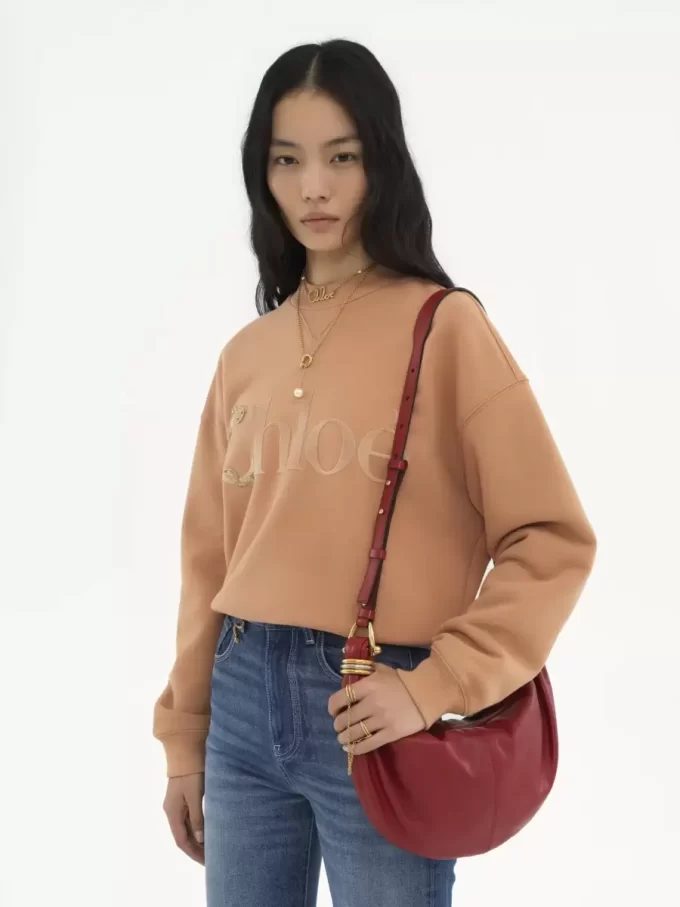 Small Bracelet Hobo bag in grained leather