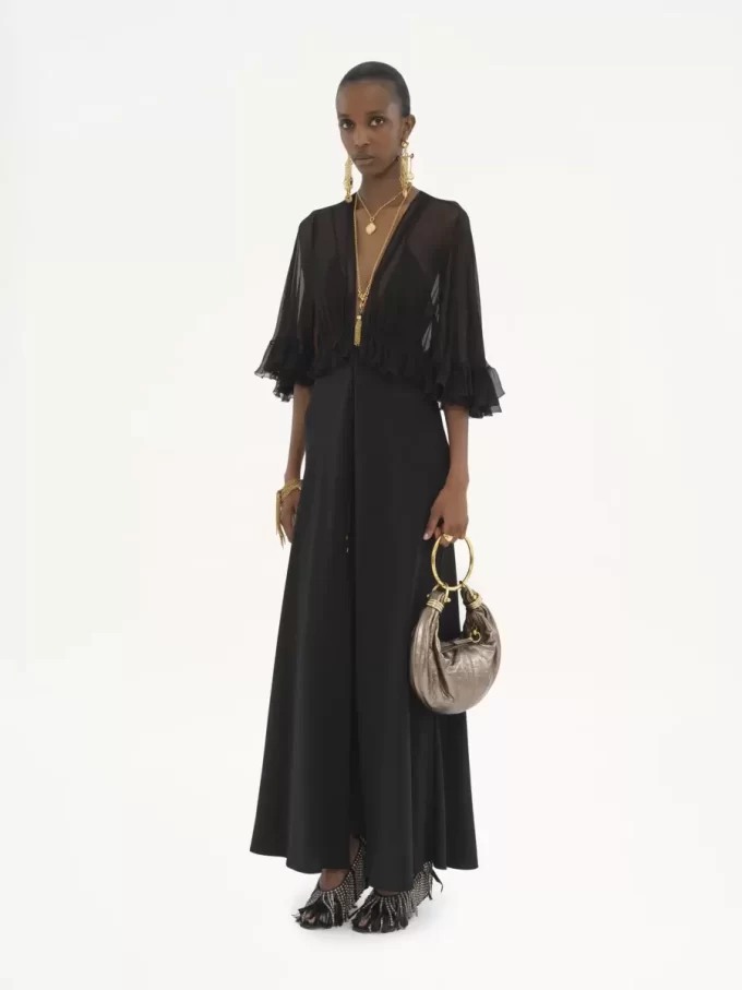 Small Bracelet Hobo bag in metallized leather