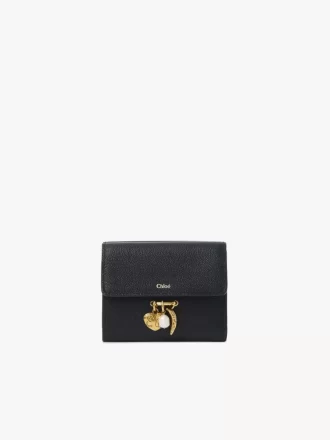 Small Chloé Charms tri-fold wallet in grained leather
