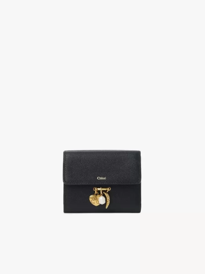 Small Chloé Charms tri-fold wallet in grained leather