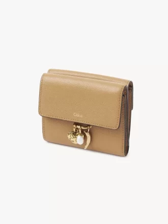 Small Chloé Charms tri-fold wallet in grained leather