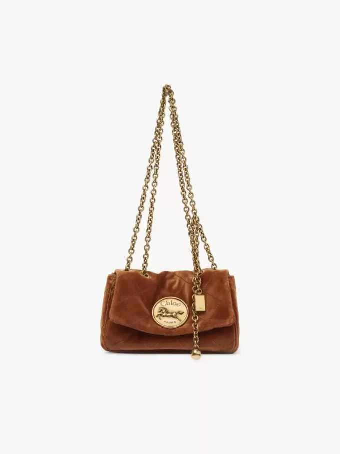 Small Chloé Heritage shoulder bag in velvet