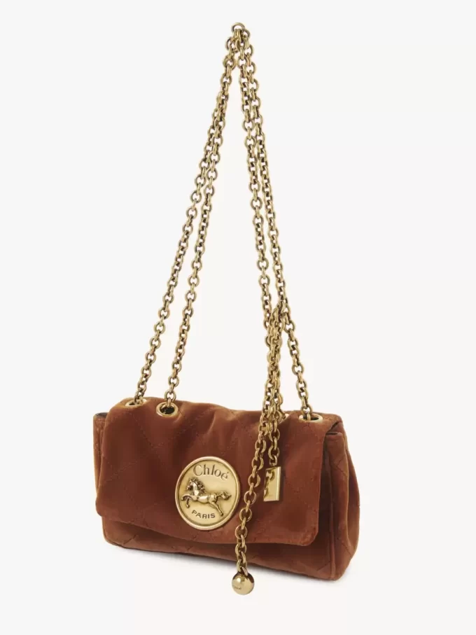 Small Chloé Heritage shoulder bag in velvet