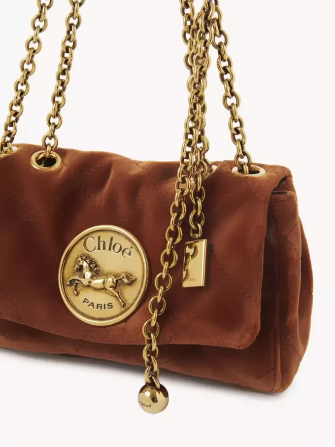 Small Chloé Heritage shoulder bag in velvet