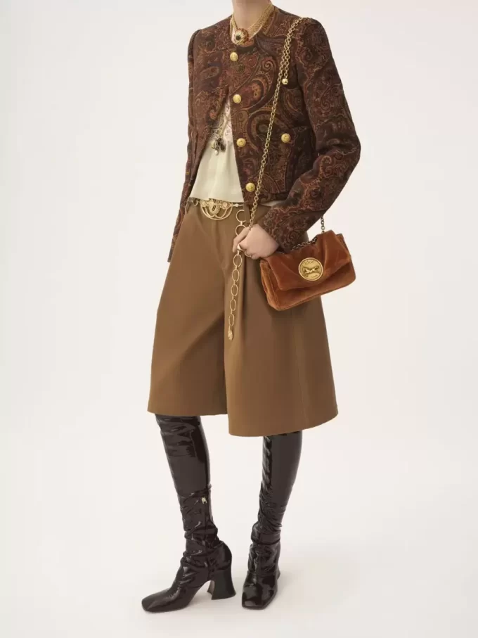 Small Chloé Heritage shoulder bag in velvet