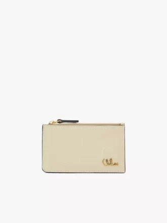Small Chloé Iconic purse with card slots in croco-effect leather