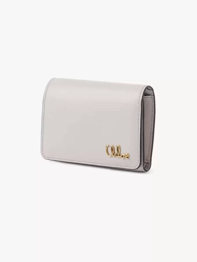 Small Chloé Iconic tri-fold with coin pocket in grained leather