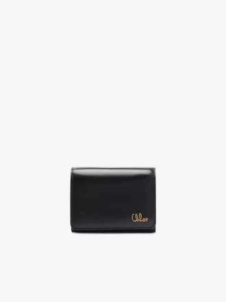 Small Chloé Iconic tri-fold with coin pocket in shiny leather