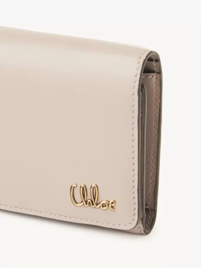 Small Chloé Iconic tri-fold with coin pocket in shiny leather