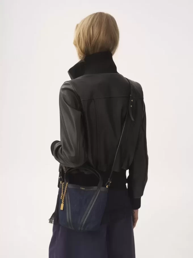 Small Chloé Spin tote bag in denim