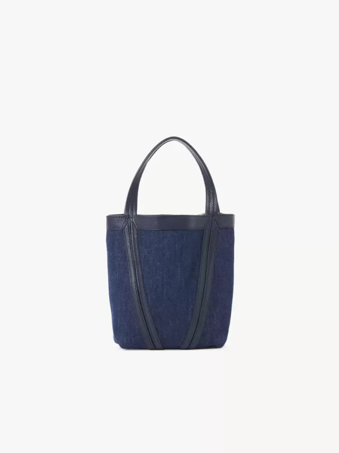 Small Chloé Spin tote bag in denim