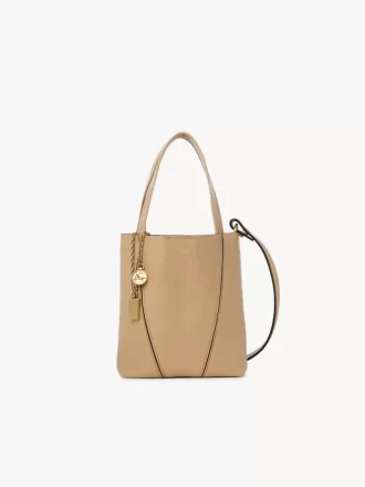 Small Chloé Spin tote bag in grained leather