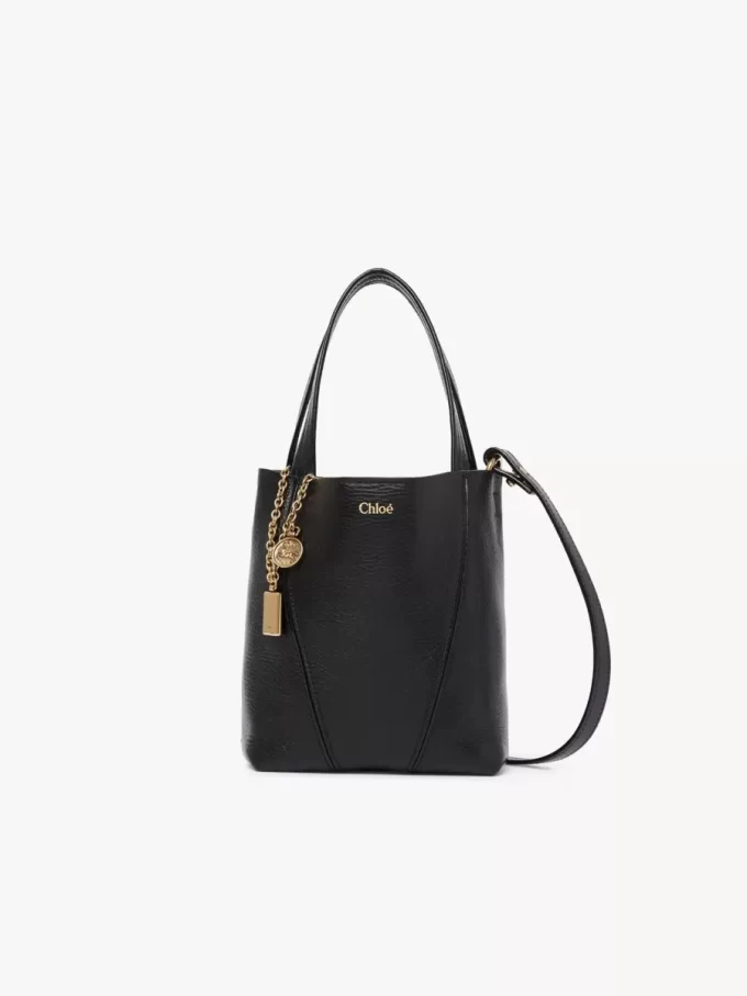 Small Chloé Spin tote bag in grained leather