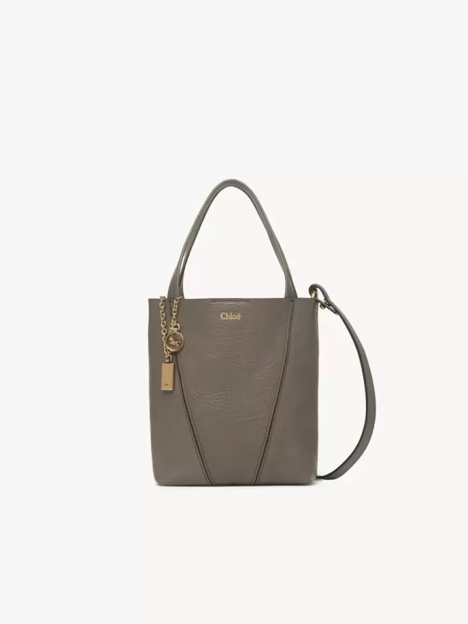 Small Chloé Spin tote bag in grained leather