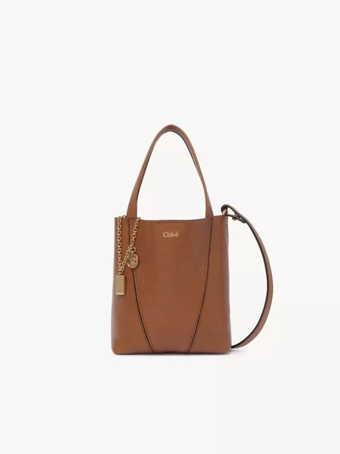 Small Chloé Spin tote bag in grained leather