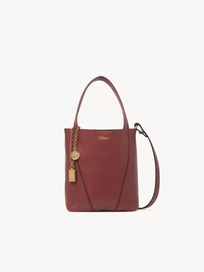 Small Chloé Spin tote bag in grained leather