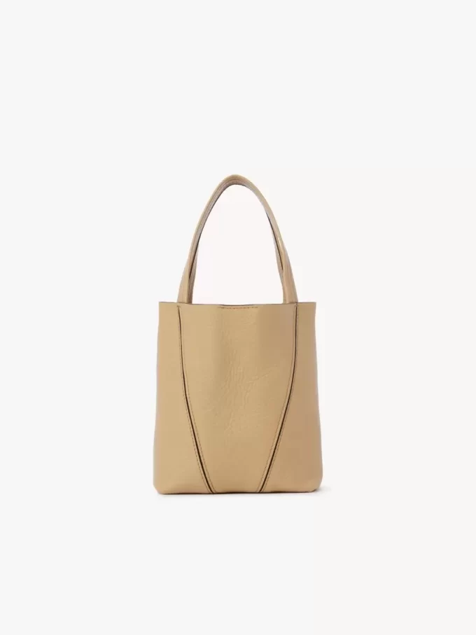 Small Chloé Spin tote bag in grained leather
